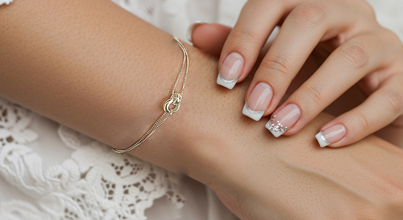 Double-layered Ring silver bracelet