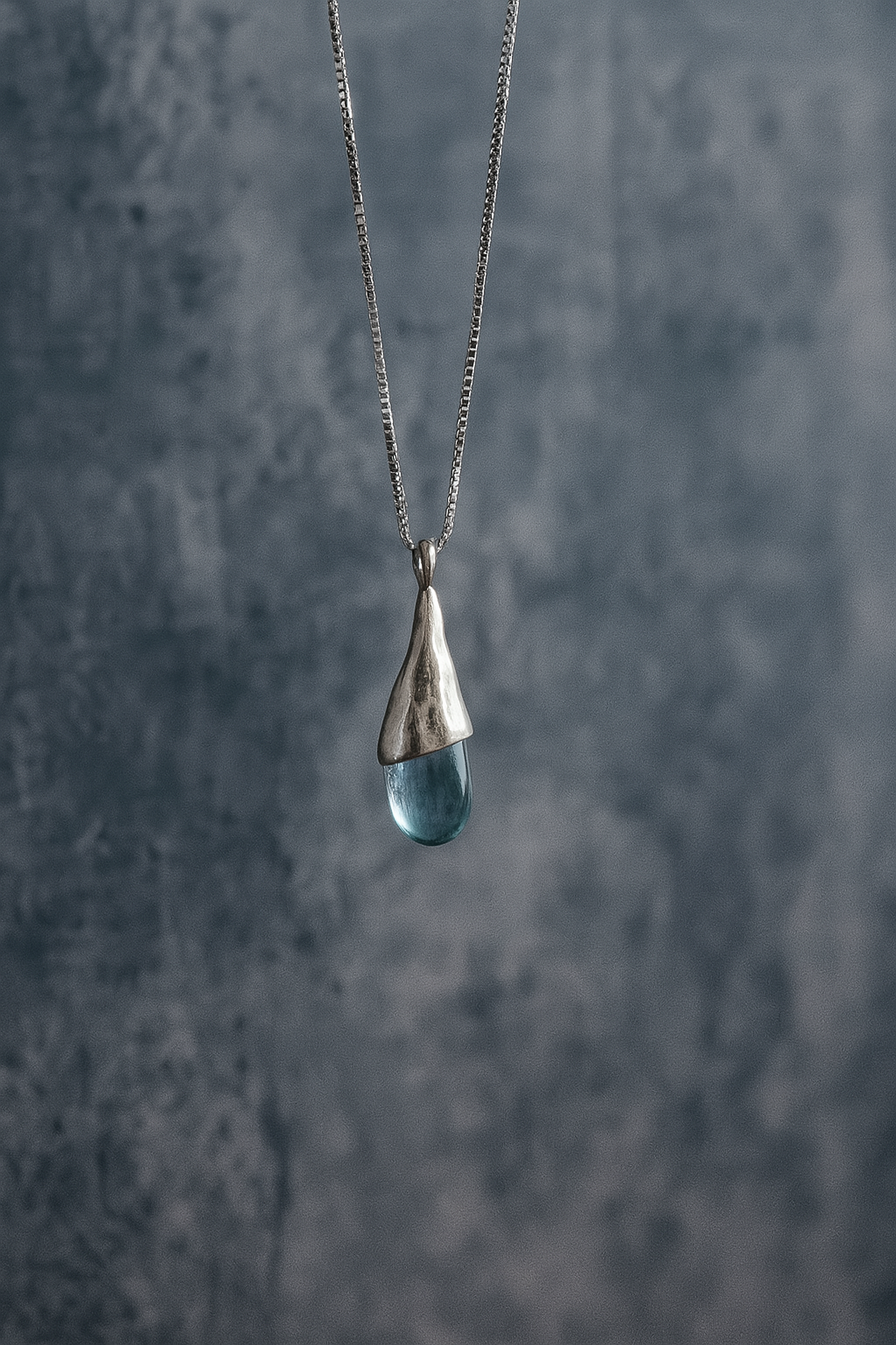 S925 Sterling Silver Water Drop Necklace
