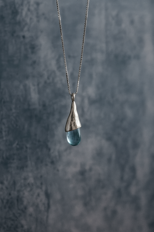 S925 Sterling Silver Water Drop Necklace