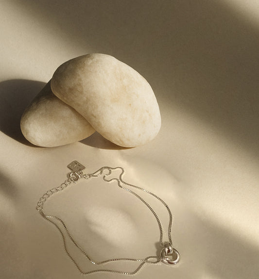 Double-layered Ring silver bracelet